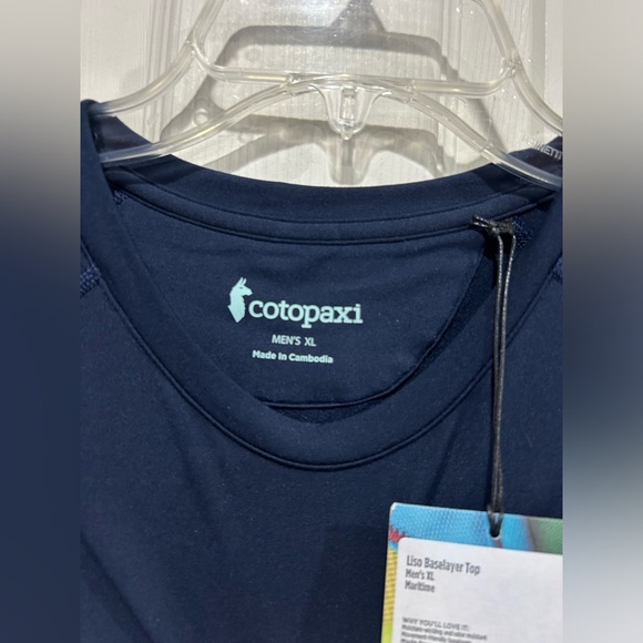 Cotopaxi Men's XL Liso Baselayer Top Long-Sleeve Shirt Maritime Navy Blue NWT - Picture 6 of 10